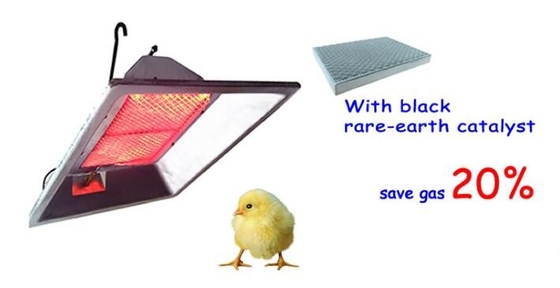 Tavuk ve Domuz Çiftliği 3000 Pa için Asılı Tip Kızılötesi Biyogaz Brooder Isıtıcı
