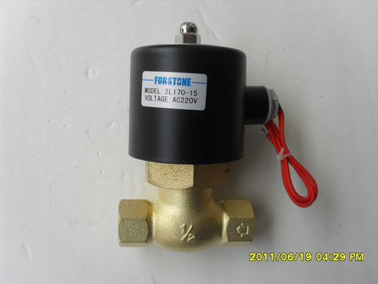 Sıcak Su NC için AC 220V 3/4 İnç Pirinç Elektrikli Solenoid Valf