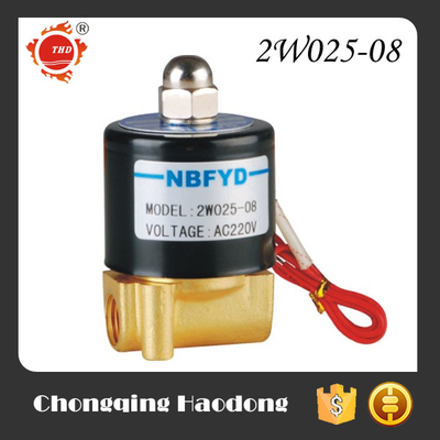Gaz Su Yağ Hava Pirinç Solenoid Valfı 1/4 İnç Normal Kapalı