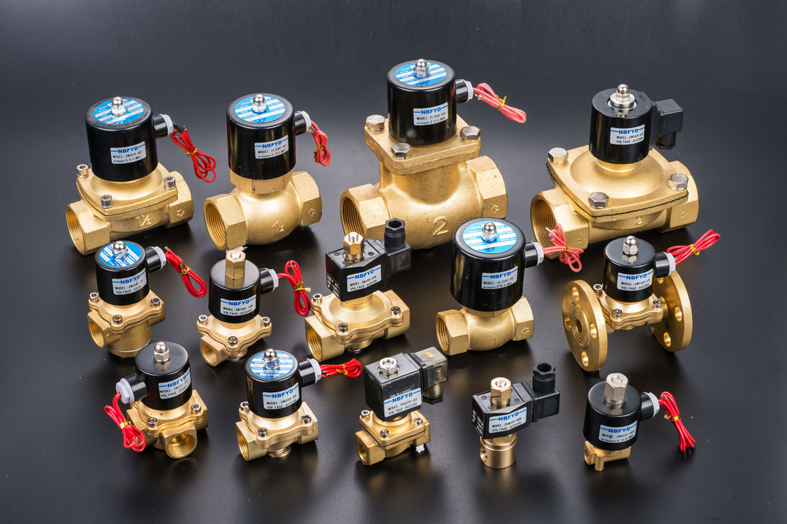 Hidrolik Elektrikli Pirinç Solenoid Valf 12V 24V 110V 220V AC DC Su Bakır Bobin