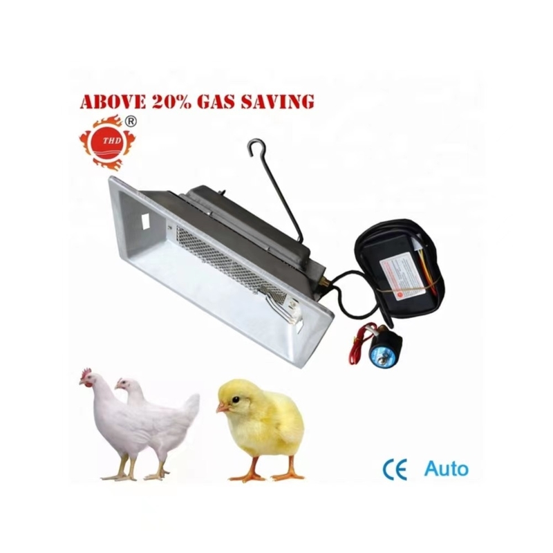 Tavuk ve Domuz Çiftliği 3000 Pa için Asılı Tip Kızılötesi Biyogaz Brooder Isıtıcı